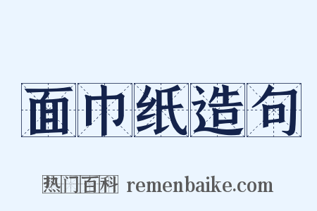 面巾纸造句是什么意思的图片